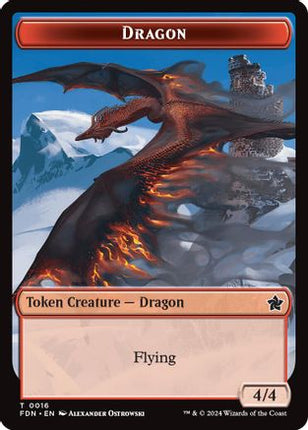 Dragon (0016) // Dragon (0017) Doubled-Sided Token [Foundations] Foil