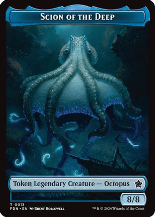 Scion of the Deep // Koma's Coil Doubled-Sided Token [Foundations] Foil