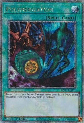 Polymerization (A) (Alternate Art) [RA03-EN051] Quarter Century Secret Rare 1st Edition