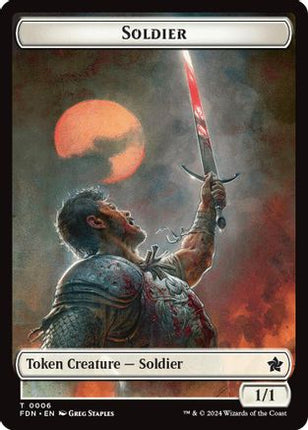 Soldier // Faerie Double-Sided Token [Foundations]