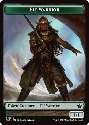 Elf Warrior // Rat (0030) Double-Sided Token [Foundations]