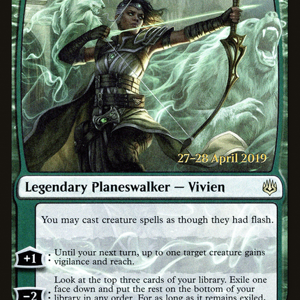 Vivien, Champion of the Wilds [War of the Spark Promos] Prerelease Foil