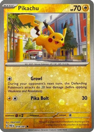 Pikachu - 018/091 (Reverse Cosmos Holo) [Miscellaneous Cards & Products] Reverse Holofoil