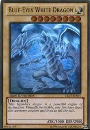 Blue-Eyes White Dragon (Ghost/Gold Rare) [GLD5-EN001] Limited