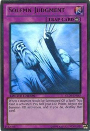 Solemn Judgment (Ghost/Gold Rare) [GLD5-EN045] Limited