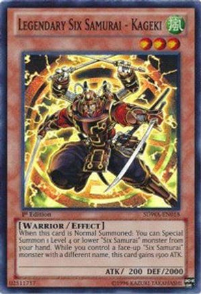 Legendary Six Samurai - Kageki (Super Rare) [SDWA-EN018] Structure Deck: Samurai Warlords 1st Edition
