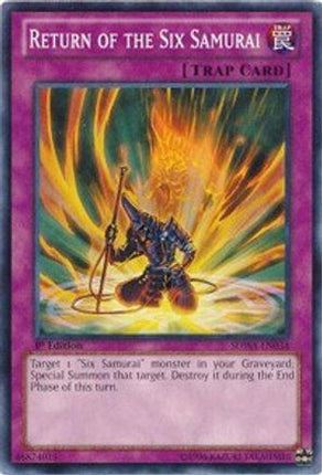 Return of the Six Samurai (Common / Short Print) [SDWA-EN034] Structure Deck: Samurai Warlords 1st Edition