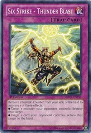 Six Strike - Thunder Blast (Common / Short Print) [SDWA-EN039] Structure Deck: Samurai Warlords 1st Edition