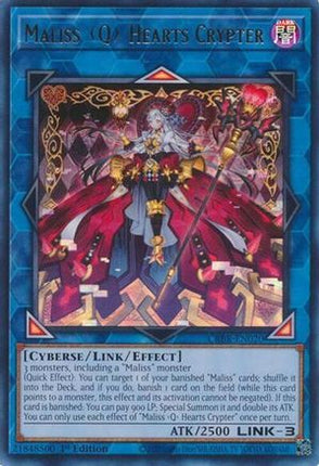 Maliss Q Hearts Crypter [CRBR-EN020] Ultra Rare 1st Edition