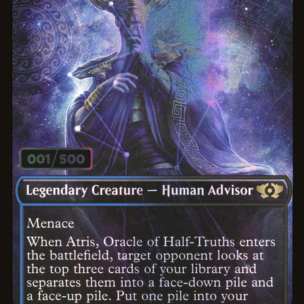 Atris, Oracle of Half-Truths (Showcase) [Multiverse Legends] Serialized Foil