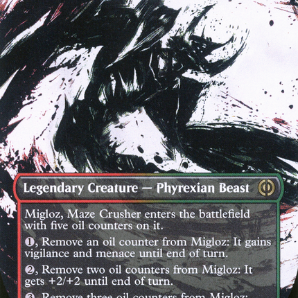 Migloz, Maze Crusher (Showcase) (Borderless) [Phyrexia: All Will Be One]