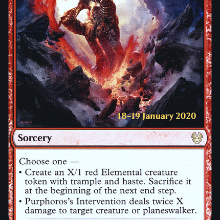 Purphoros's Intervention [Theros Beyond Death Promos] Prerelease Foil