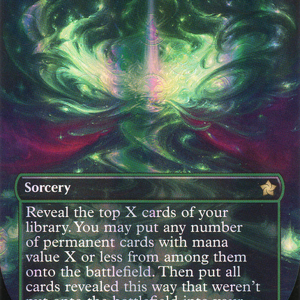 Genesis Wave (Borderless) [Foundations] Mana Foil