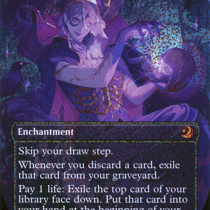 Necropotence (Borderless) [Wilds of Eldraine: Enchanting Tales] Confetti Foil