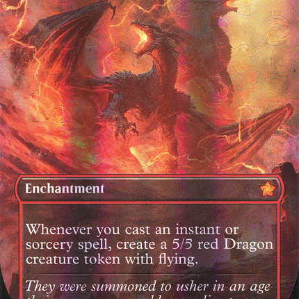 Rite of the Dragoncaller (Borderless) [Foundations] Mana Foil