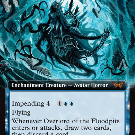 Overlord of the Floodpits (Extended Art) [Duskmourn: House of Horror] Foil