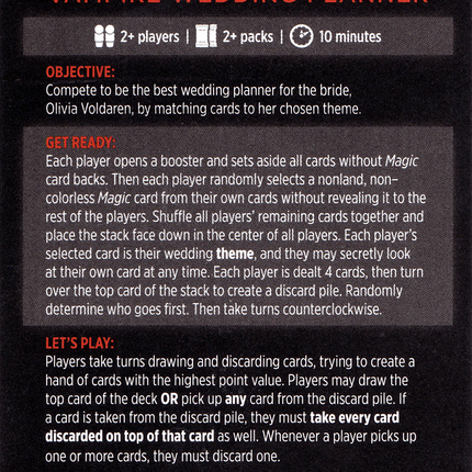 Vampire Wedding Planner // Vampire Wedding Planner (cont'd) [Innistrad: Crimson Vow Minigames]