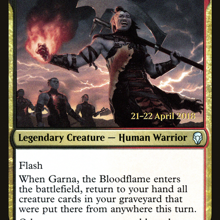 Garna, the Bloodflame [Dominaria Promos] Prerelease Foil