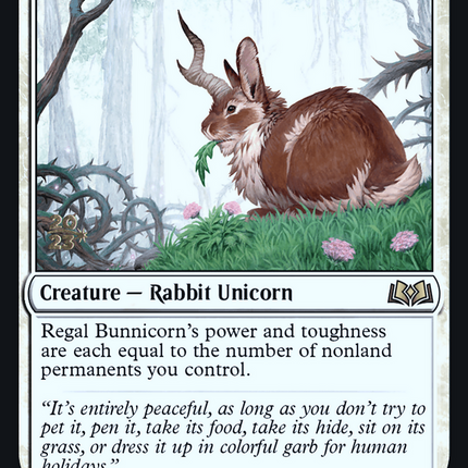 Regal Bunnicorn [Wilds of Eldraine Promos] Prerelease Foil