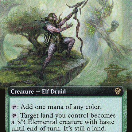 Llanowar Loamspeaker (Extended Art) [Dominaria United] Foil