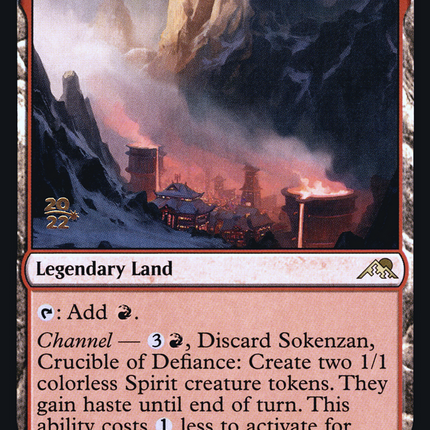 Sokenzan, Crucible of Defiance [Kamigawa: Neon Dynasty Promos] Prerelease Foil