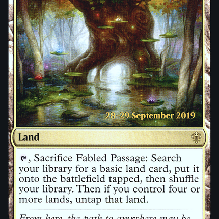 Fabled Passage [Throne of Eldraine Promos] Prerelease Foil