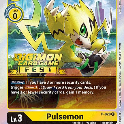 Pulsemon [P-028] (Digimon Card Game Fest 2022) [Promotional Cards]