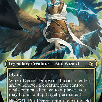 Derevi, Empyrial Tactician (Borderless) [Bloomburrow Commander] Foil