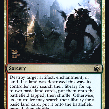 Dire-Strain Rampage [Innistrad: Midnight Hunt Promos] Prerelease Foil
