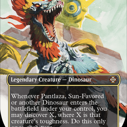 Pantlaza, Sun-Favored (Borderless) [The Lost Caverns of Ixalan Commander]