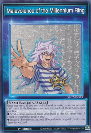 Malevolence of the Millennium Ring [SBC2-ENS13] Common / Short Print 1st Edition