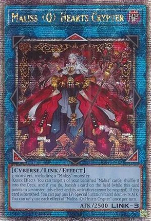 Maliss Q Hearts Crypter  [CRBR-EN020] Quarter Century Secret Rare 1st Edition
