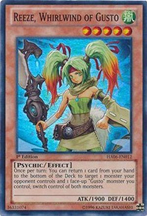 Reeze, Whirlwind of Gusto (Super Rare) [HA06-EN012] 1st Edition