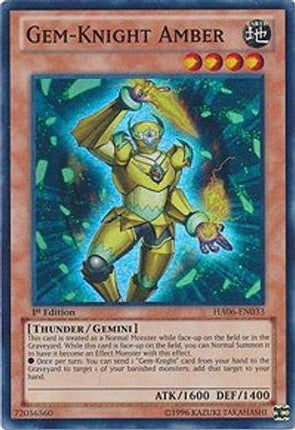 Gem-Knight Amber (Super Rare) [HA06-EN033] Unlimited