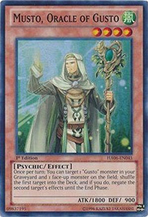 Musto, Oracle of Gusto (Super Rare) [HA06-EN045] Unlimited