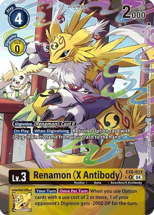 Renamon (X Antibody) (Alternate Art) [EX8-031] [Chain of Liberation] Foil