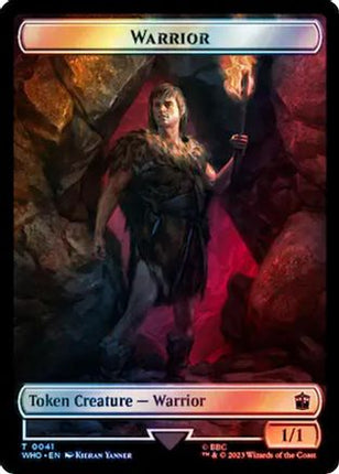 Warrior // Beast (0049) Double-Sided Token (Surge Foil) [Universes Beyond: Doctor Who]