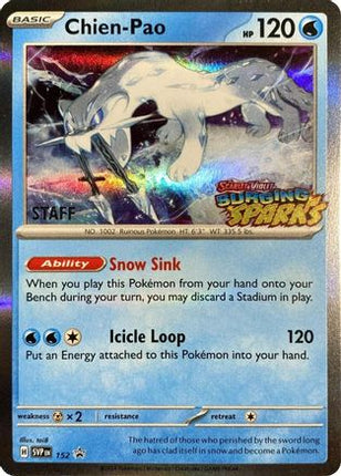 Chien-Pao - 152 (Staff) - 152/null [SV: Scarlet & Violet Promo Cards] Holofoil