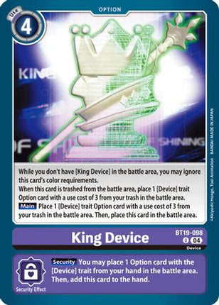 King Device [BT19-098] [Release Special Booster 2.5]