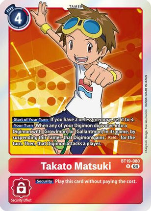 Takato Matsuki [BT19-080] [Release Special Booster 2.5] Foil