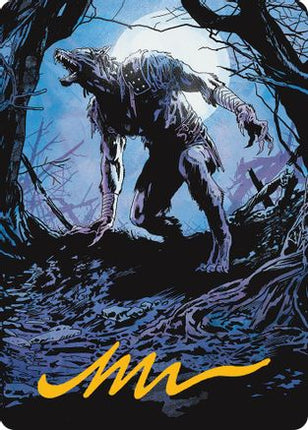 Krallenhorde Howler Art Card (Gold-Stamped Signature) [Art Series: Innistrad Remastered]