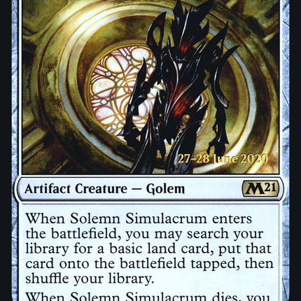 Solemn Simulacrum [Core Set 2021 Promos] Prerelease Foil
