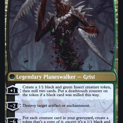 Grist, Voracious Larva // Grist, the Plague Swarm [Modern Horizons 3 Promos] Prerelease Foil