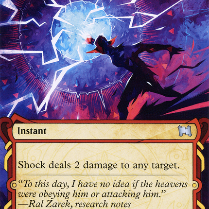 Shock (Showcase) (Borderless) [Strixhaven Mystical Archive] Foil