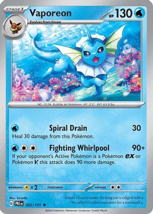 Vaporeon - 22/null [SV: Prismatic Evolutions] Holofoil