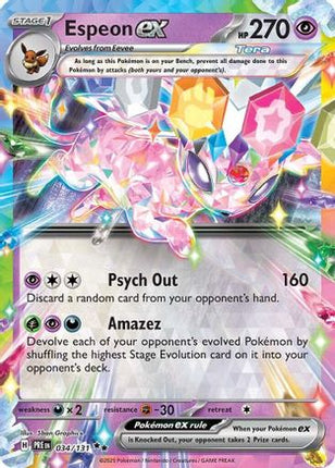 Espeon ex - 034/131 [SV: Prismatic Evolutions] Holofoil