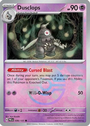 Dusclops (Poke Ball Pattern) - 36/null [SV: Prismatic Evolutions] Holofoil