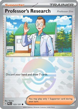 Professor's Research [Professor Elm] (Poke Ball Pattern) - 123/null [SV: Prismatic Evolutions] Holofoil