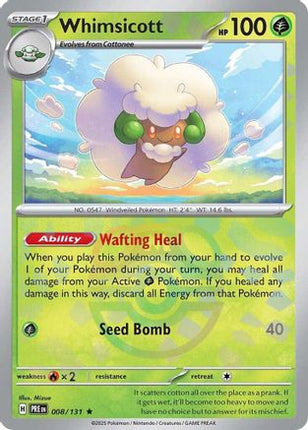 Whimsicott (Master Ball Pattern) - 8/null [SV: Prismatic Evolutions] Holofoil