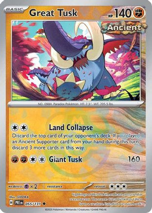 Great Tusk (Master Ball Pattern) - 55/null [SV: Prismatic Evolutions] Holofoil